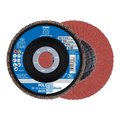 Pferd 4-1/2" x 7/8" A.H. POLIFAN® Flap Disc - A-COOL SG INOX+ALU, Aluminum oxide, 80 Grit, Flat 62363